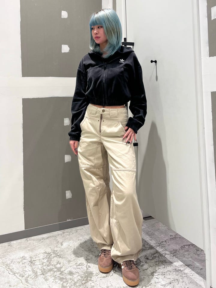 レディース アディルナ デニム FB レーシング パンツ ブラック