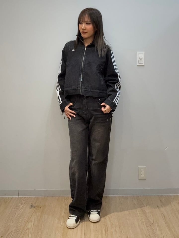 レディース アディルナ デニム レーシング FB ジャケット ブラック