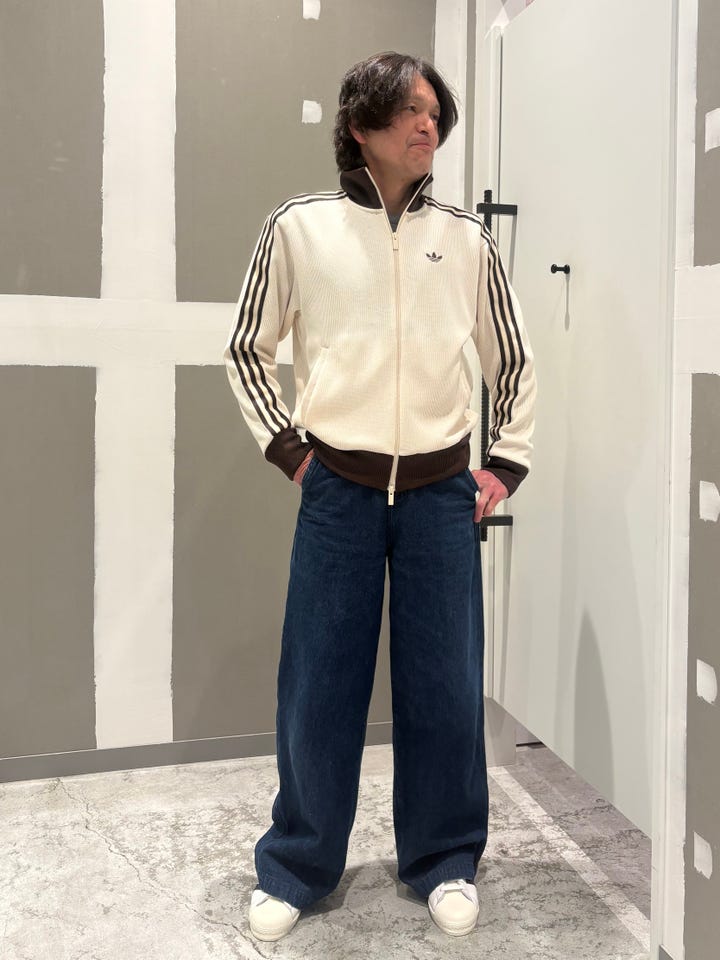 アディカラー クラシックス+ ワイドレッグトラックパンツ ダークブルー