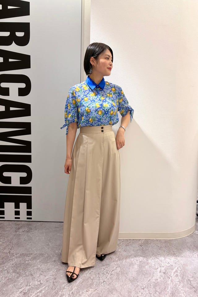 ☆未使用☆ナラカミーチェ　クルーネックコート　Ｉラインシルエット　ベージュ Selected by See she me】ショールカラーロングコート(F(FREE)/8