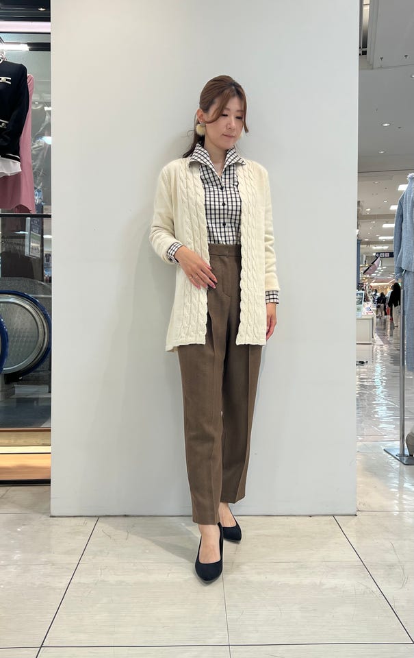 NARACAMICIE】ニットロングカーディガン(1(M)9号 ブラック): ナラ