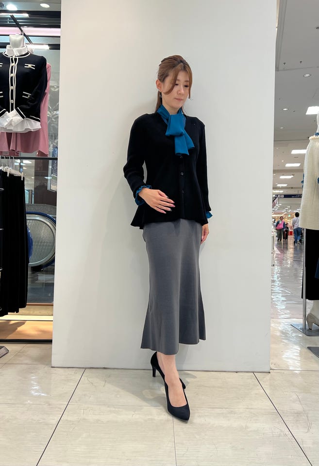 NARACAMICIE】《セットアップスーツ対応》バーズアイタイトスカート(1