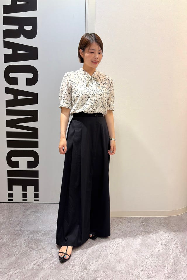NARACAMICIE】カラーガウチョパンツ(1(M)9号 ホワイト): ナラ
