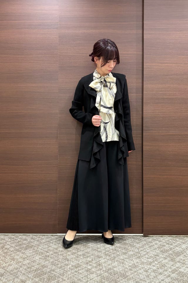 NARACAMICIE】フリルカーディガン(1(M)9号 ボルドー): ナラカミーチェ