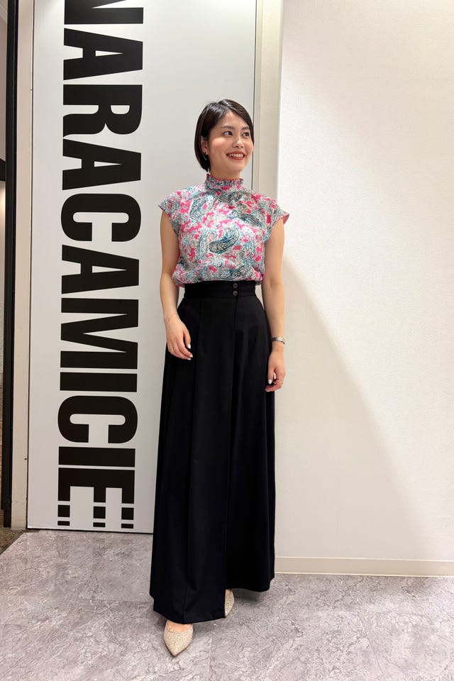 麻スタンドカラープルオーバーブラウス: スタイルスナップ｜スタイロラ 