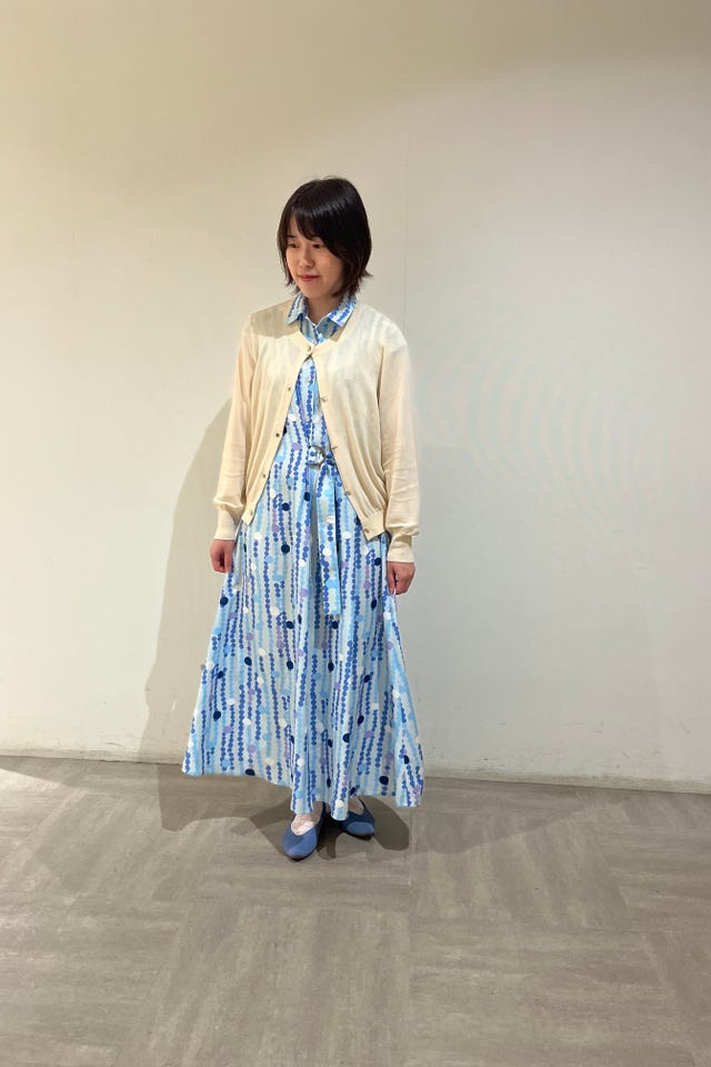 【極美品】ナラカミーチェ✨春物✨プリーツドッキングワンピース NALACARA】チェックドッキングワンピース(3(2L)13号 ネイビー): ナラ