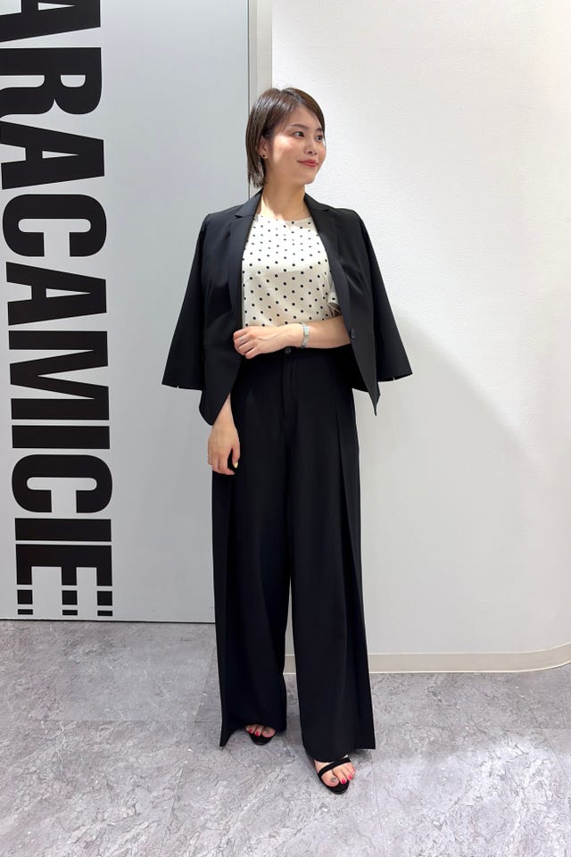NARACAMICIE】ハイツイストシフォンプリーツスカート(1(M)9号