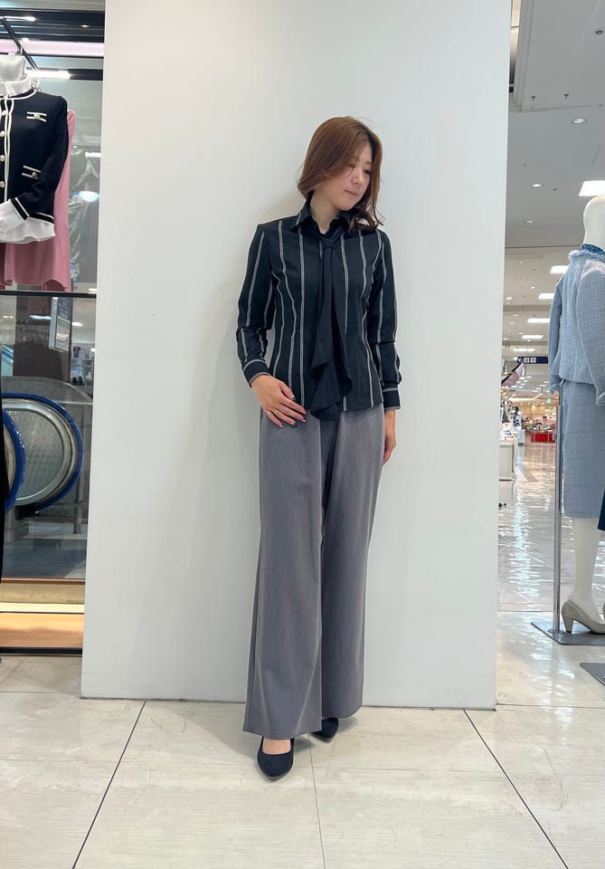NARACAMICIE】【セットアップ対応】ソフトワイドパンツ(3(2L)13号