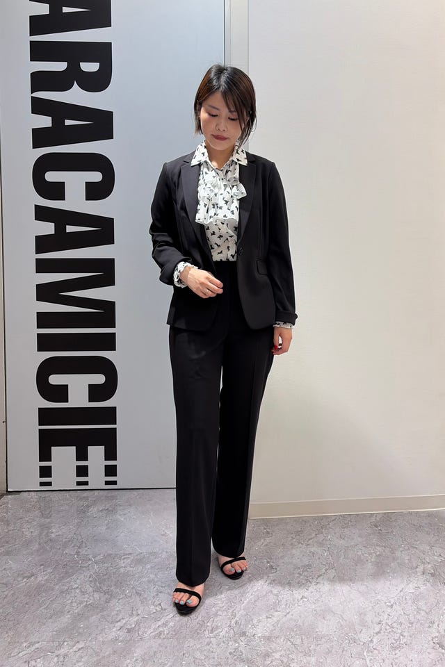 NARACAMICIE】《セットアップスーツ対応》麻調ツイル半袖ジャケット(1