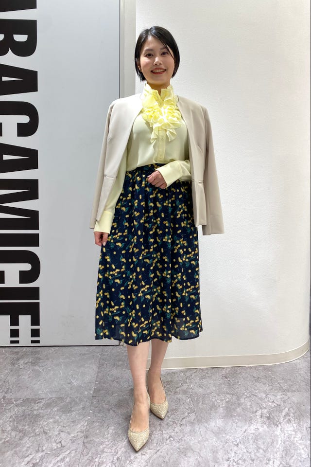 NARACAMICIE】リボンタイ幾何柄ワンピース(3(2L)13号 ブルー): ナラ