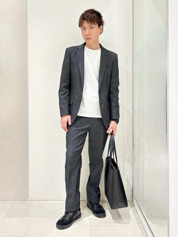 クロスストレッチ スリムフィット ジャケット 黒 S｜メンズ｜ビジネス