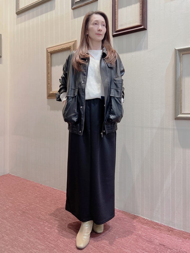 ドロー/DRAW ビッグシルエット 合成皮革ブルゾン （ユニセックス）(S