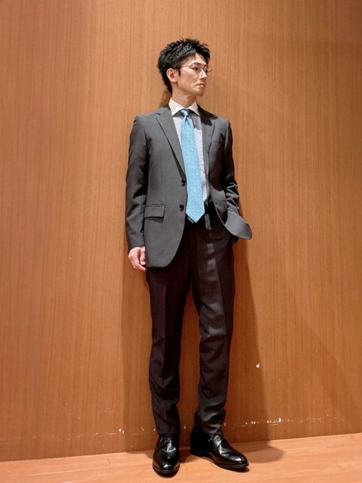【試着のみ・処分】ストレッチウォッシャブル スリムフィット 2ボタンジャケット ストレッチ ウォッシャブル スリムフィット 2ボタン ツーピーススーツ