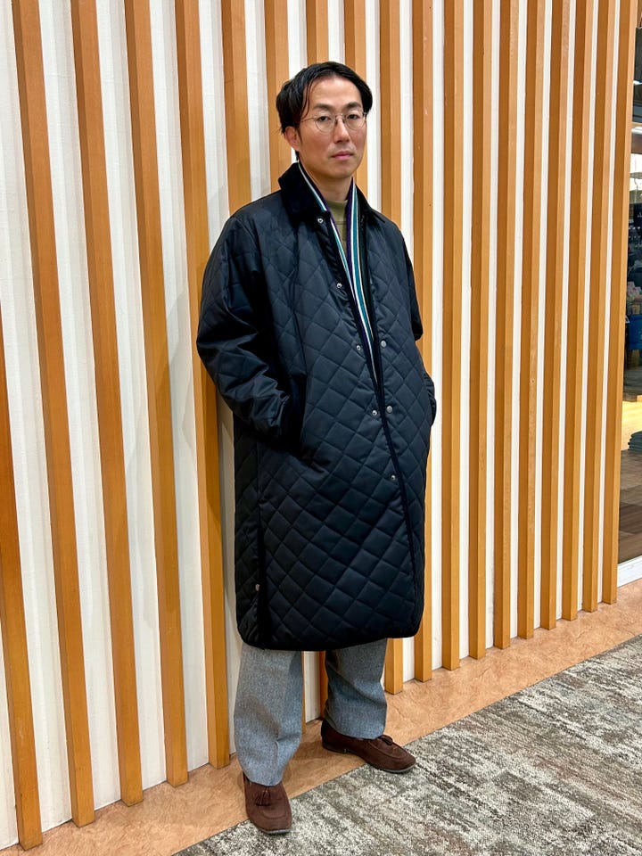 NEO BASICS 防風 ウール混 中綿キルティングコート(M 05黒): アウター