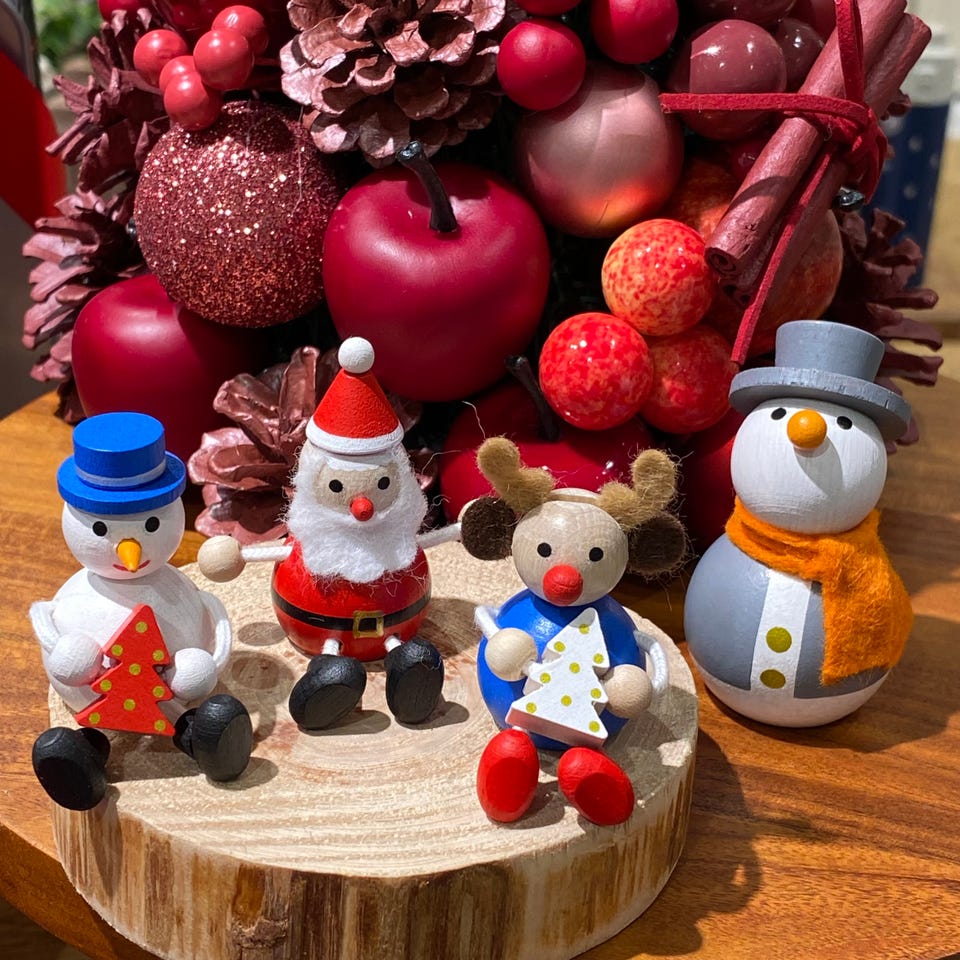 アメリカンヴィンテージ サンタクロース置物 「フィギュア」5体セット