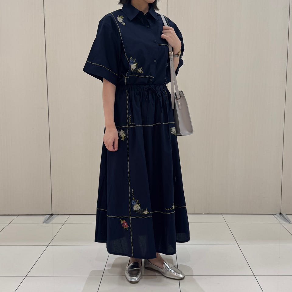 刺繍ラインフレアスカート/MAISON SAJOU | アフタヌーンティー公式通販