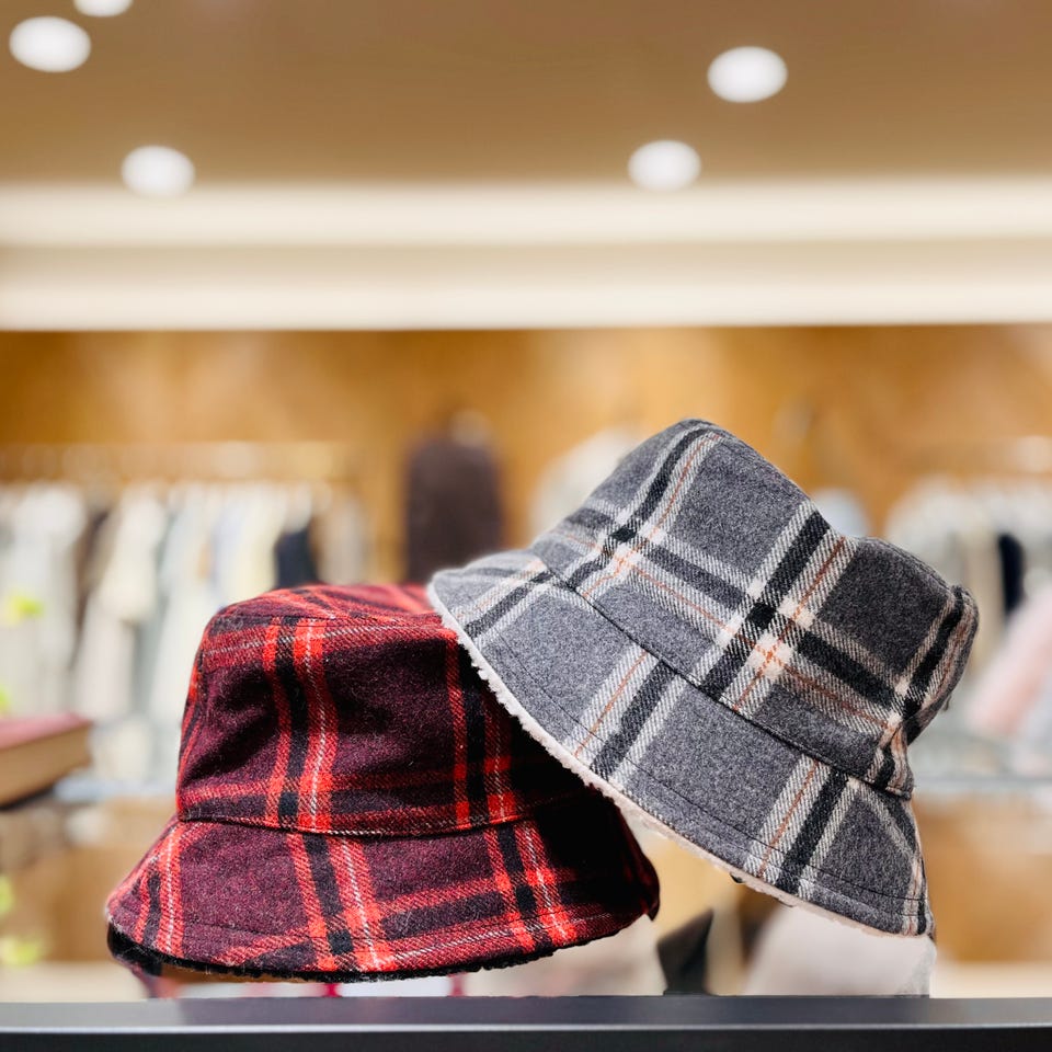 リバーシブルチェックバケットハット | アフタヌーンティー公式通販サイト