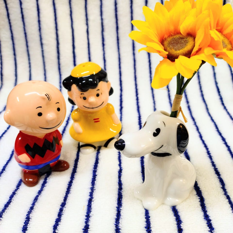 ソルト&ペッパー&フラワーベース 3点セット/PEANUTS | アフタヌーン