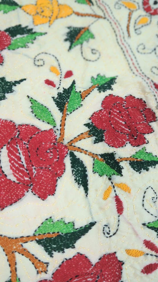 シルクカンタ刺繍マルチカバー｜マライカ公式通販