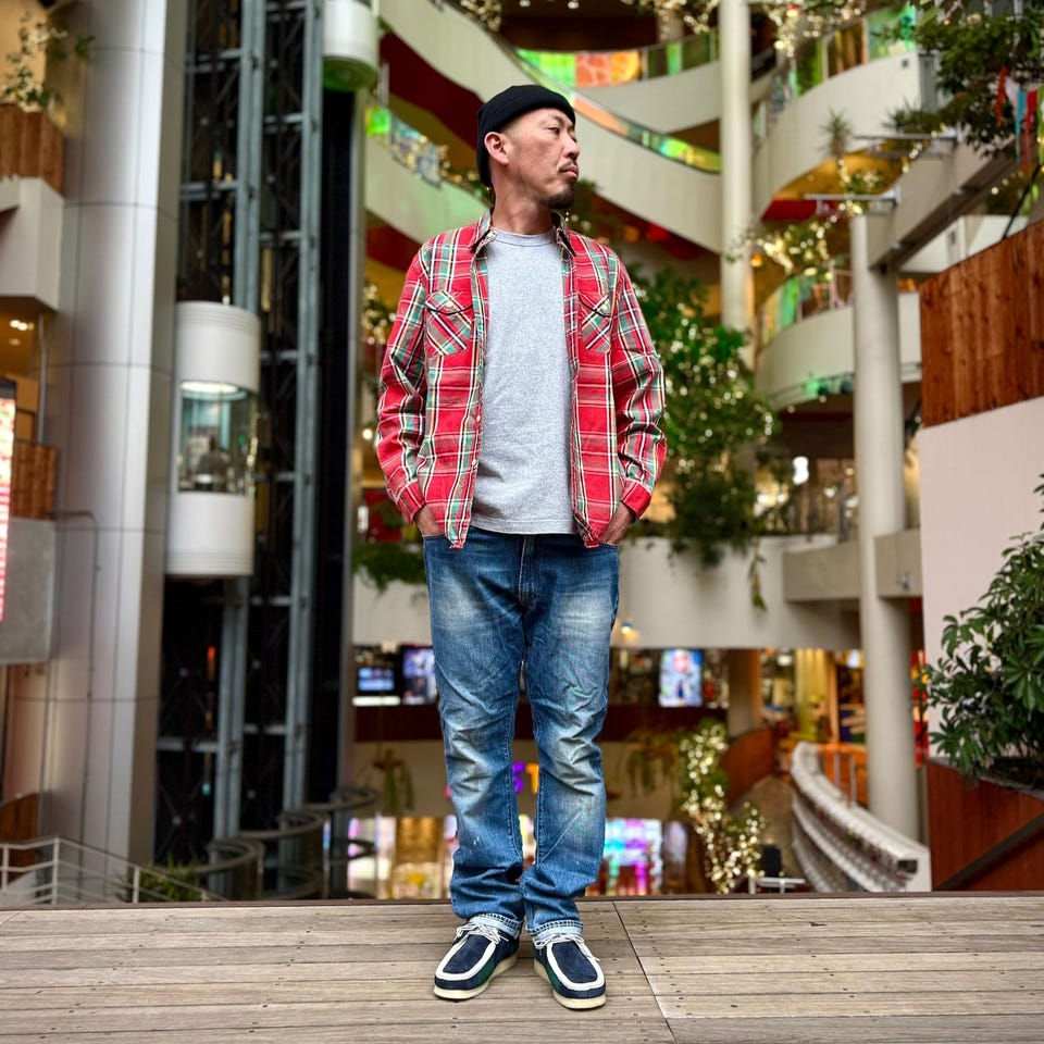 クラークス Clarks Wallabee / ワラビー （ブルー／グリーンストライプ