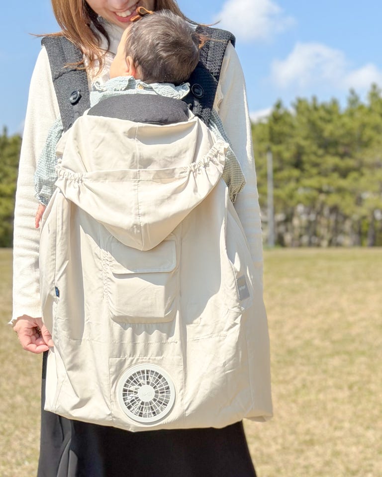 2026空調ベビーケープ(R)バッテリーセット/保冷剤付き/ライトモス