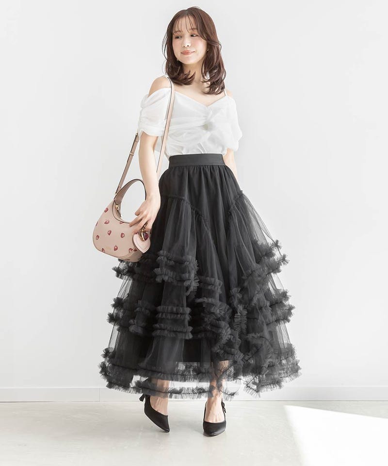 SALE】チュールオフショルダートップスRANDA公式サイト