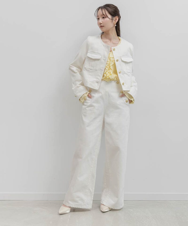 SALE】ノーカラーショートデニムジャケットRANDA公式サイト