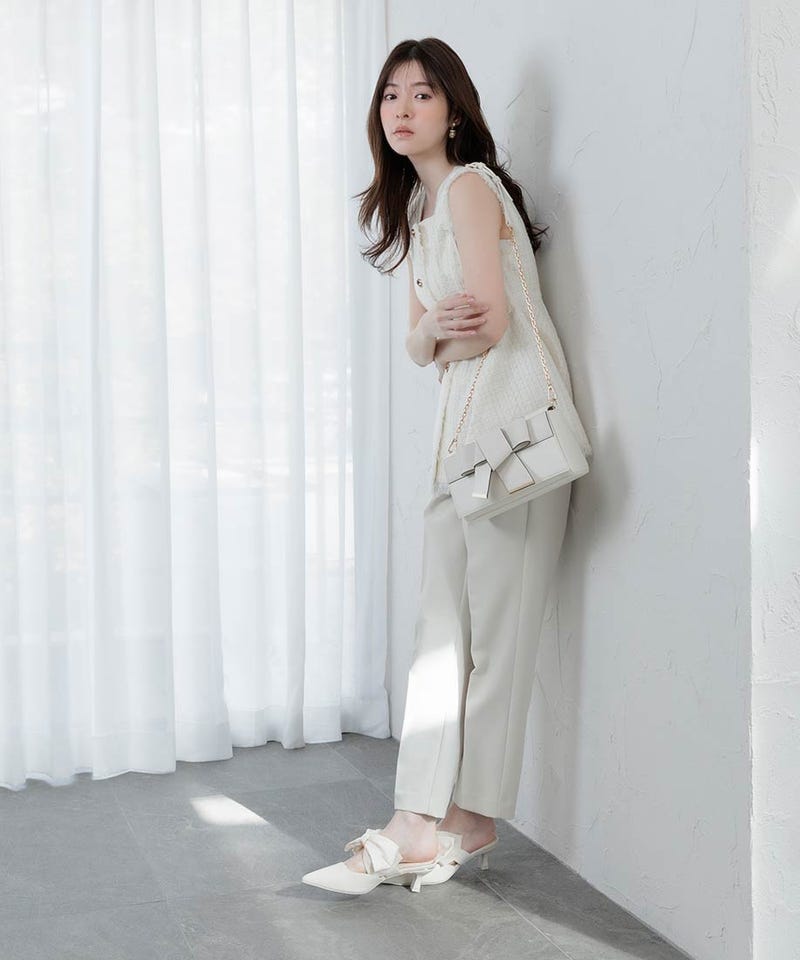 フリンジツイードペプラムセットアップRANDA公式サイト