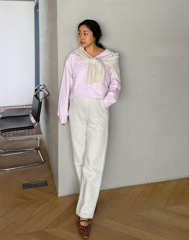 searoomlynn heavy OZ SweatワイドVネックプルオーバー heavy OZ SweatワイドVネックプルオーバー