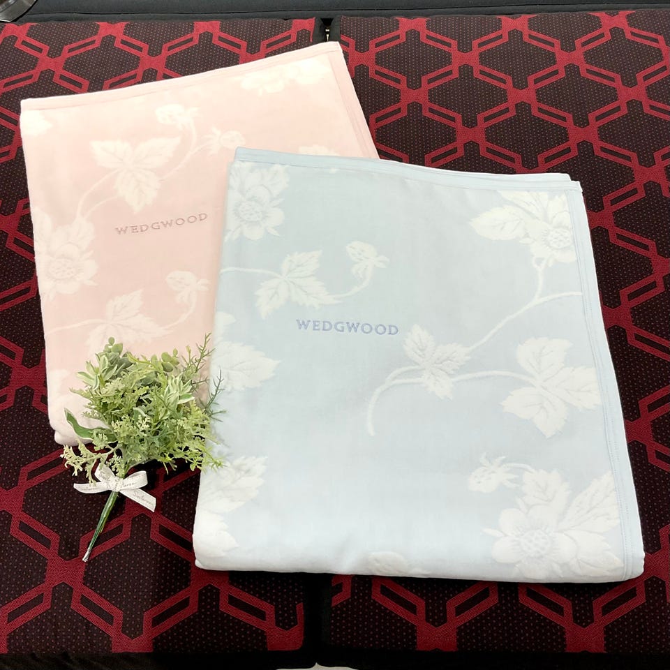 ウェッジウッド 綿毛布(（シングル）140×200cm ピンク): 毛布