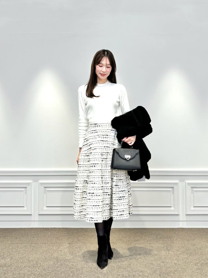 オリジナルツイードギャザー切替フレアスカート: AVENIRETOILE公式通販