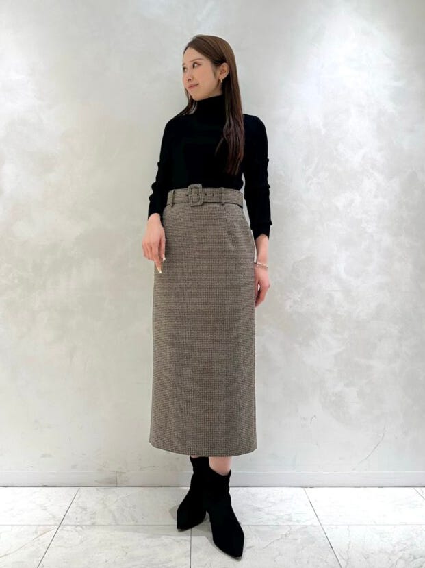 ガンクラブチェックロングタイトスカート　ブレンヘイム　エムプルミエ　mid 新作入荷情報】ガンクラブチェックロングタイトスカート | m-i-d