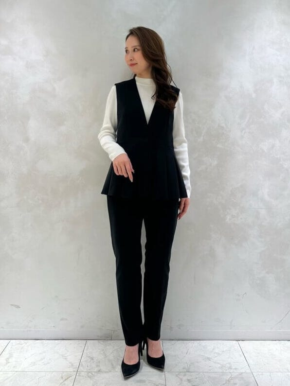 バックラウンドヘムハイネック長袖ニット: BLENHEIM公式通販｜m-i-d e