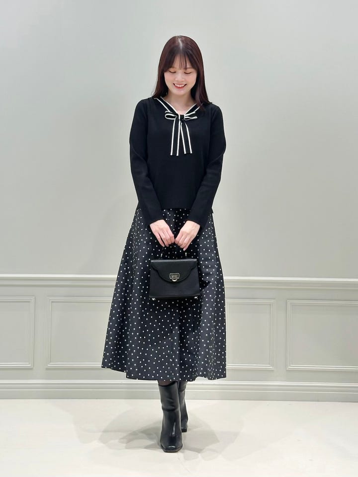 AO　レディース　BLK M Random Ribbed 2way Dress MM25FWー