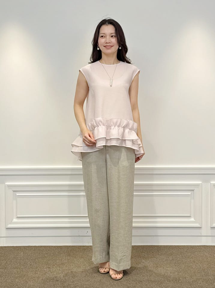 ジャガードフリルペプラムブラウス: AVENIRETOILE公式通販｜m-i-d e