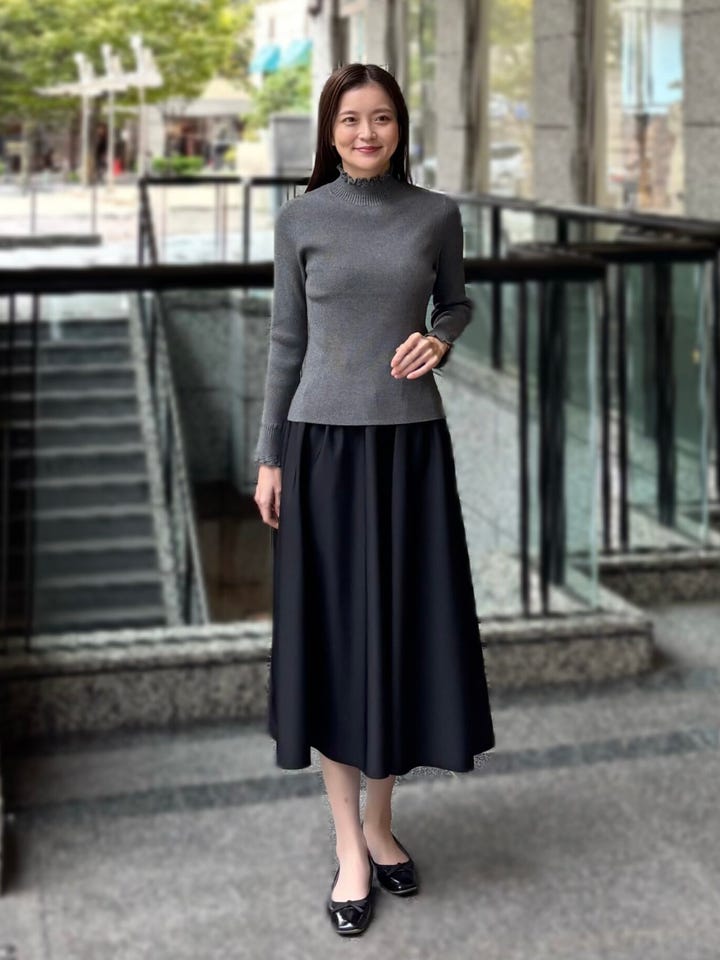 フリルデザインリブニットプルオーバー: M-PREMIER公式通販｜m-i-d e