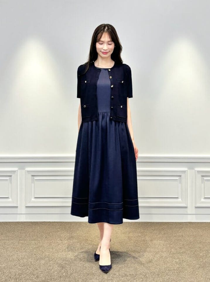リネンライクノースリーブワンピース: M-premierBLACK公式通販｜m-i-d
