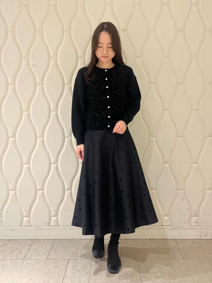 フロッキードットフレアスカート: AVENIRETOILE公式通販｜m-i-d e