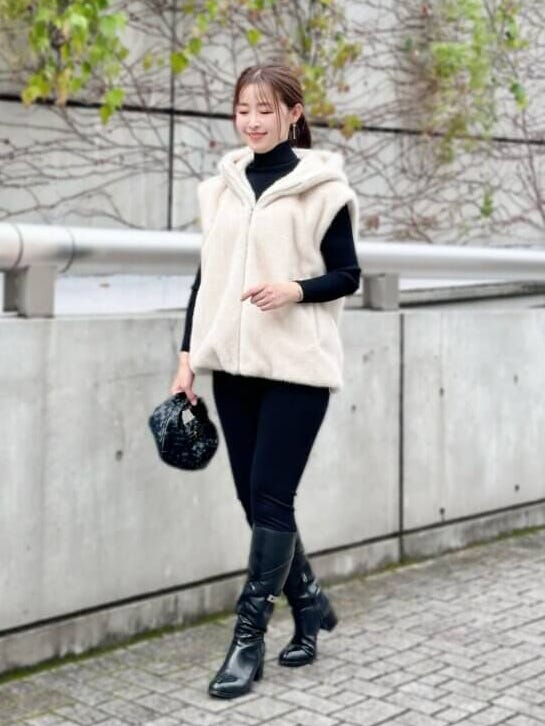 フェイクファージップアップフーディベスト: M-premierBLACK公式通販