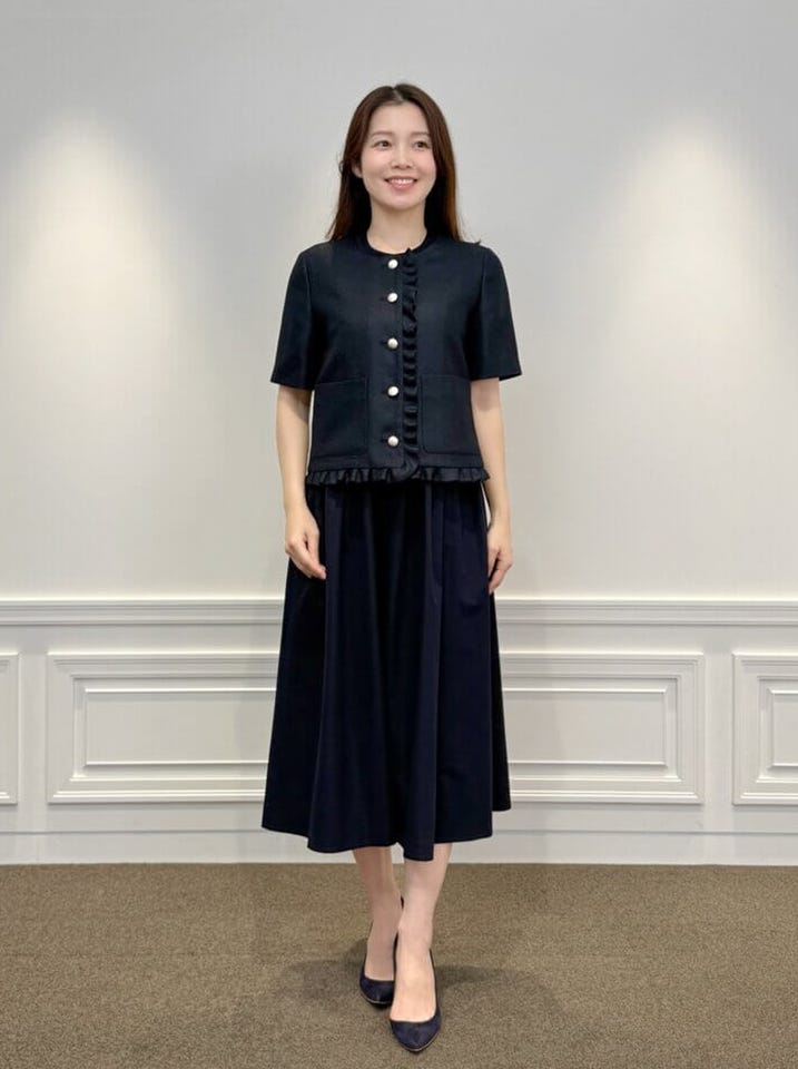 異素材切替ケーブルニットワンピース: M-PREMIER公式通販｜m-i-d e
