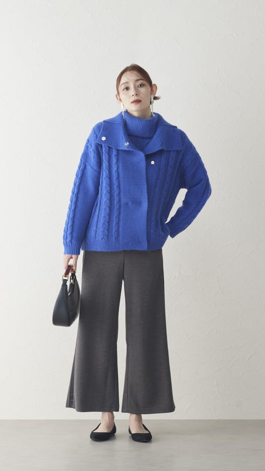 BOUTIQUE JUNKO グリッターニットジャガードカーディガン ブティック