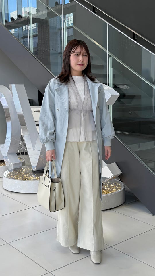 Provador ウィンドウペン ダブルジャカードニットチュニック 麻布