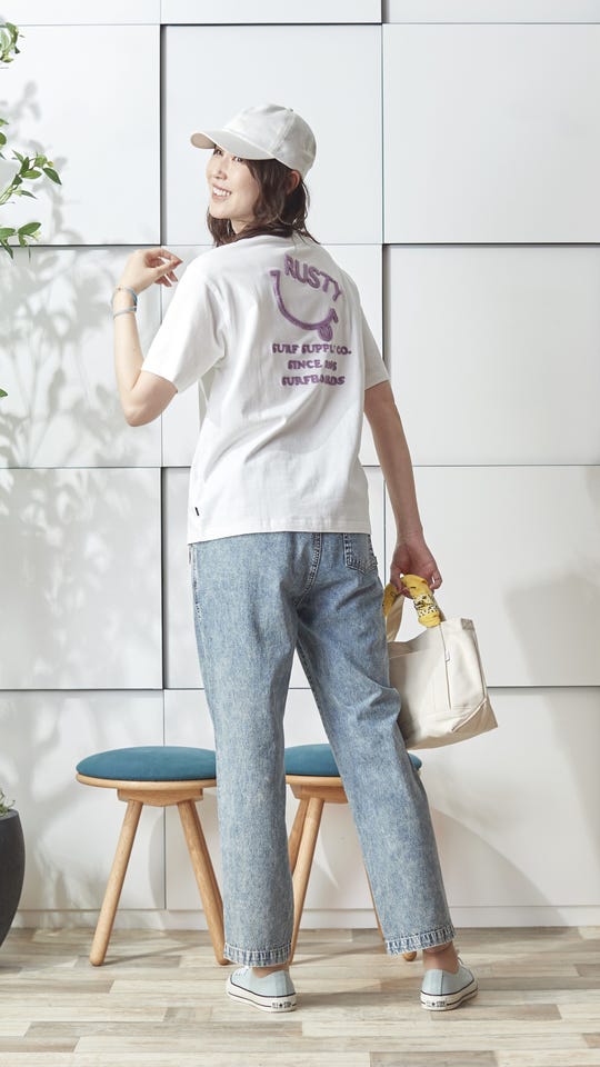 RUSTY ケミカル加工ライトオンスデニムパンツ ラスティ（RUSTY） - QVC.jp