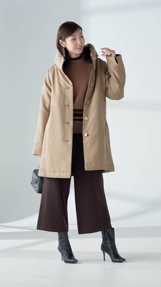 PCD ロゴポケットのカラーラインニットワンピース ピエール カルダン