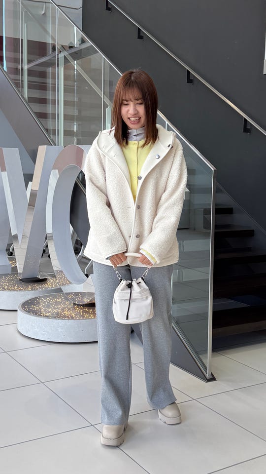 MORNMAGIE 袖口アシンメトリー テレコ長袖トップス MORNMAGIE