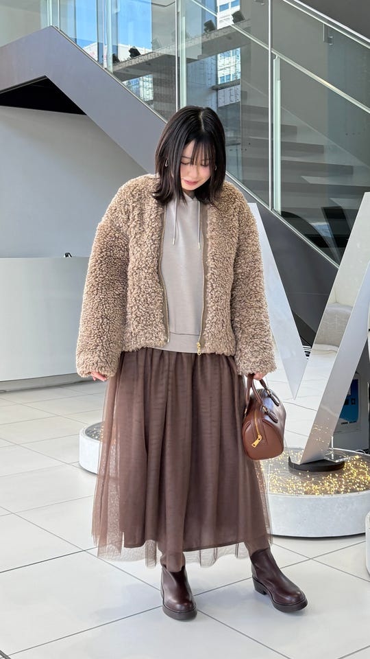 MERCI GRACE プードルボアノーカラーブルゾン MERCI GRACE（メルシー