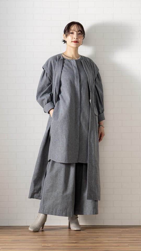 Anne Coquine 刺繍入りカーヴィーストレッチデニムパンツ アンコキーヌ