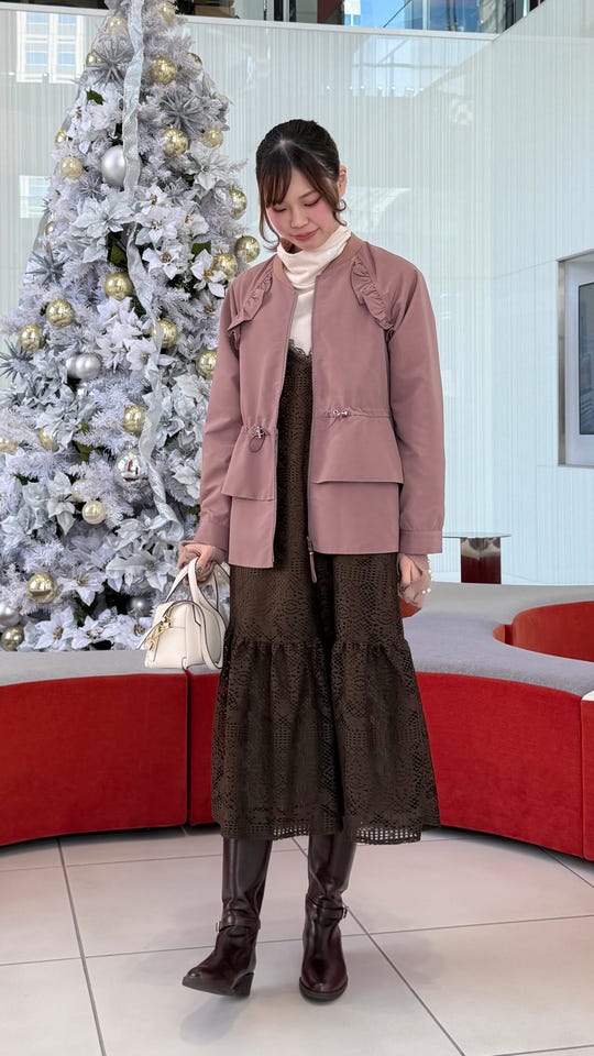 &LOVE 撥水ペプラムふりるブルゾン アンドラブ（&LOVE） - QVC.jp