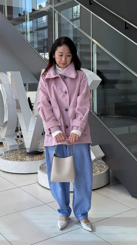 Anne Coquine コアスパンヤーンニットジップアップブルゾン