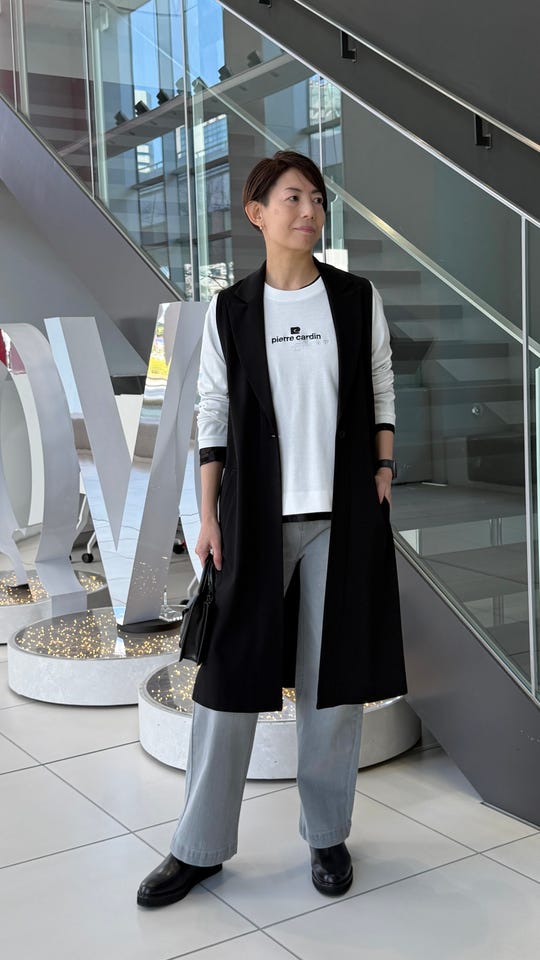 PCD ロゴ刺繍のWライン ニットカーディガン ピエール カルダン